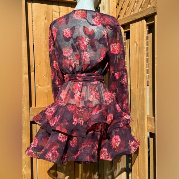 🆕 BRONX & BANCO 🧿 NWOT Bedouin Coastal Mini Dress, Rose Burnout - Sz XS US 2 - Picture 7 of 15